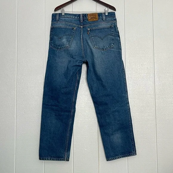 Vintage Levi's Orange Tab 540 Relaxed Fit Faded Dad Jeans Blue Wash Baggy 37x29